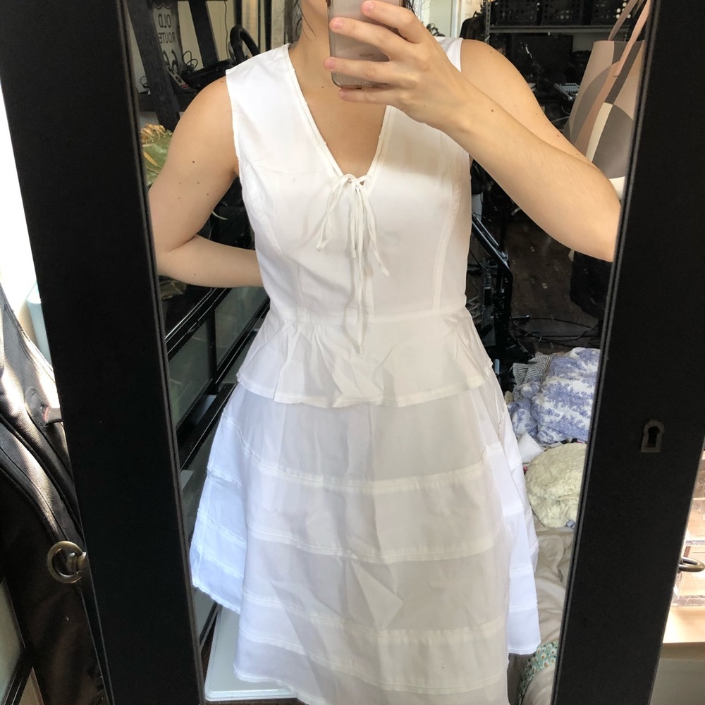 Proenza Schouler Ruffle White Dress 8